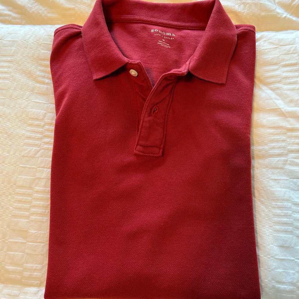 Sonoma Burgundy Cotton Polo